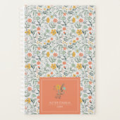 Pas naam mooi botanisch bloempatroon aan planner (Voorkant)