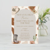 Pas notre premier Rodéo Baby Sprinkle Invitation (Debout devant)