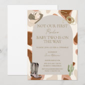 Pas notre premier Rodéo Baby Sprinkle Invitation (Devant / Derrière)