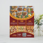 Pas online deze Elegant Food Menu & Prijs aan (Staand voorkant)