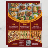 Pas online deze Elegant Food Menu & Prijs aan (Voorkant / Achterkant)