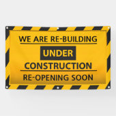 Pas ons aan herbouwen onder aanbouw spandoek (Horizontaal)