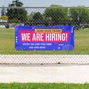 Pas ons team aan dat wij bedrijven in dienst nemen spandoek