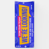 Pas ons team aan, we kijken uit spandoek (Verticaal)