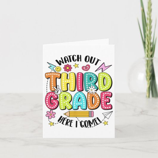 Pas op 3e klas hier kom ik eerste dag terug naar kaart (Voorkant)