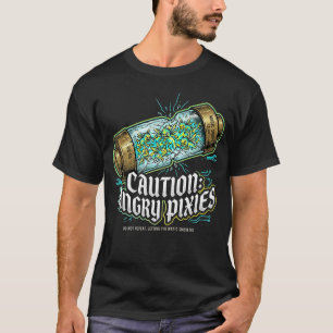 Pas op Boze Pixies Elektrotechnicus Cadeau T-shirt