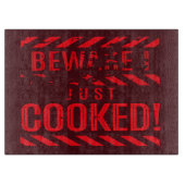 Pas op dat ik net gekookt heb snijplank (Voorkant)