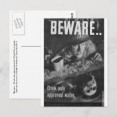 Pas op... Drink alleen goedgekeurd water Briefkaart (Voorkant / Achterkant)