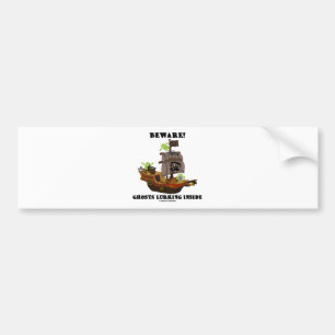 Pas op! Ghosts die binnenin lopen (Android) Bumpersticker