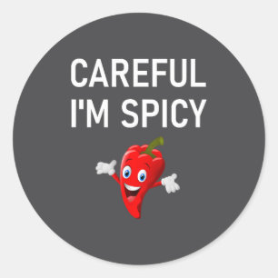Pas op ik ben Scy, Peper, Grappig, Grappen, Sarcas Ronde Sticker