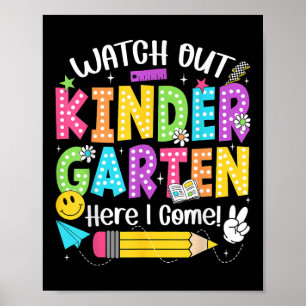 Pas op kleuterschool hier kom ik Kinder terug naar Poster