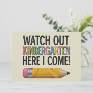 Pas Op Kleuterschool Hier Kom Ik Terug Naar School Kaart