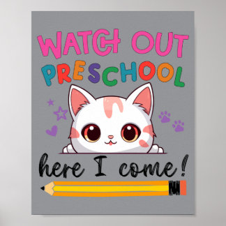 Pas op kleuterschool hier komen meisjes terug naar poster