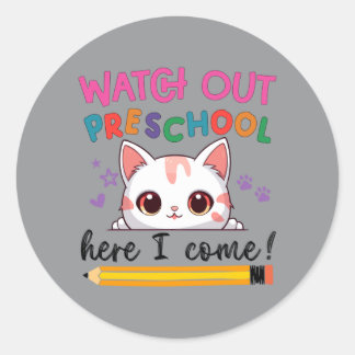 Pas op kleuterschool hier komen meisjes terug naar ronde sticker