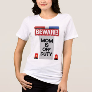 Pas op, mama is buiten dienst Tri-Blend shirt