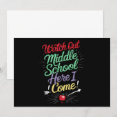 Pas Op Middelbare School Ik Kom School Kaart (Voorkant / Achterkant)