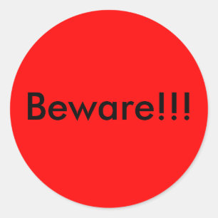 Pas op Mooie Halloween Griezelige Oranje Zwart Ronde Sticker