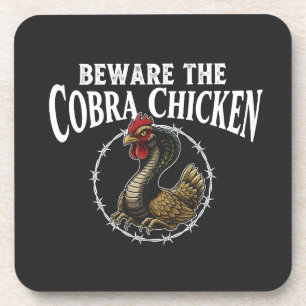 Pas Op Voor De Cobra Kip Grappig Sarcastisch Meme  Bier Onderzetter