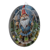 Pas op voor de Garden Gnomes Funny Dartbord (Voorkant Links)