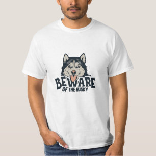 Pas op voor de Husky -  Horror Movie Poster T-shirt