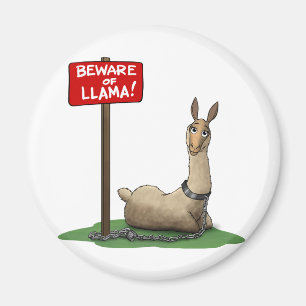 Pas op voor de lama! magneet