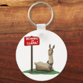 Pas op voor de lama! sleutelhanger (Voorkant)
