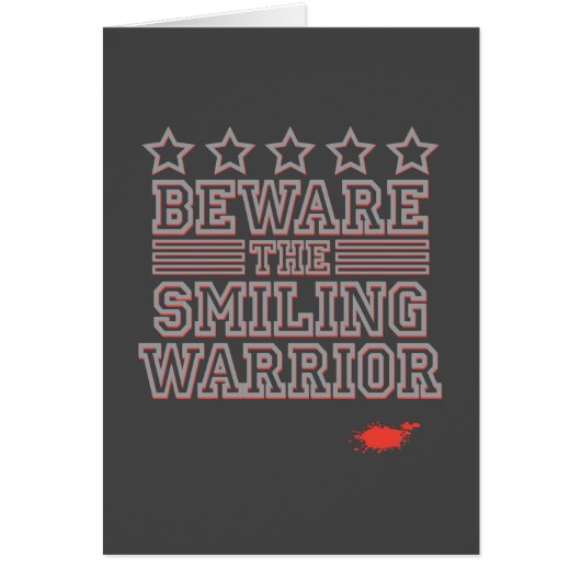 Pas op voor de Smiling Warrior Grey Gfx Kaart (Voorkant)