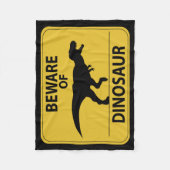 Pas op voor Dinosaur Fleece Deken (Voorkant)