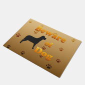 Pas op voor Dog Deurmat (Schuin)