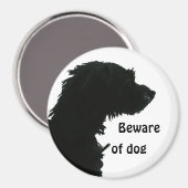 Pas op voor Dog Magneet (Voorkant / Achterkant)