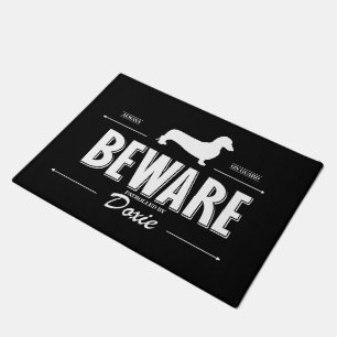 Pas op voor Doxie (glad) Deurmat