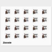 Pas op voor Grumpy Cellist Ronde Sticker (Vel)