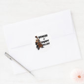 Pas op voor Grumpy Cellist Ronde Sticker (Envelop)