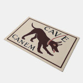 Pas op voor het Afbeelding "Cave Canem" Greco-Roma Deurmat (Schuin)