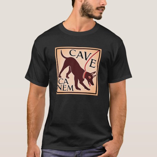 Pas op voor het Afbeelding "Cave Canem" Greco-Roma T-shirt (Voorkant)