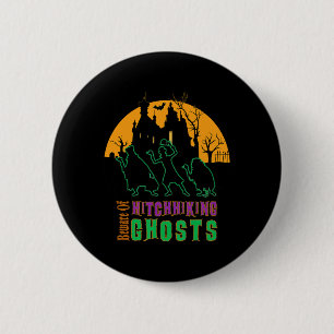 Pas op voor Hitchhiking Ghosts Halloween Ronde Button 5,7 Cm