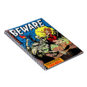 Pas op voor Horror Comics Graveyard Zombie Notitieboek (Rechterzijde)