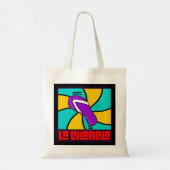 Pas op voor La Chancla Funny Tote Bag (Achterkant)