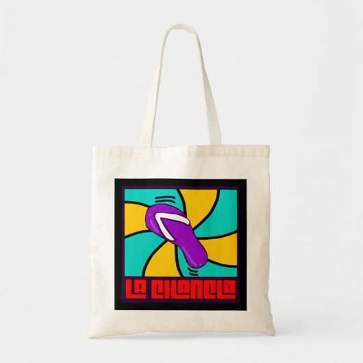Pas op voor La Chancla Funny Tote Bag (Voorkant)