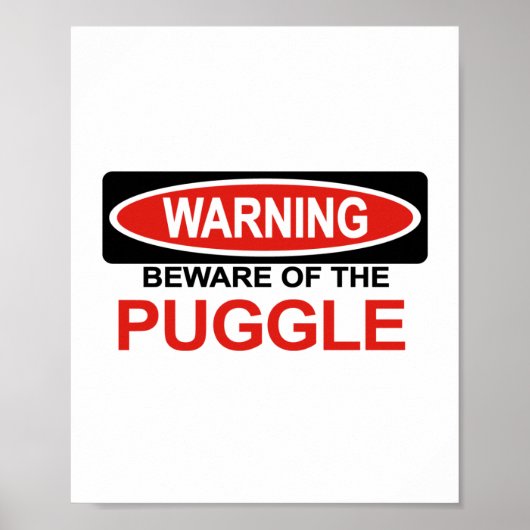 Pas op voor puggle poster (Voorkant)