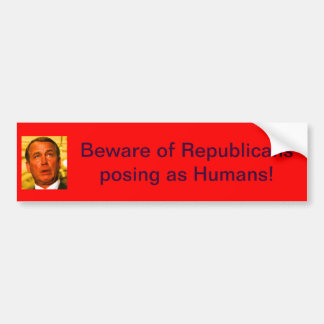 Pas op voor republikeinen bumpersticker
