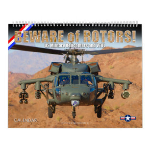 PAS OP VOOR ROTOREN! Amerikaanse militaire helikop Kalender