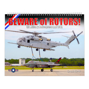 PAS OP VOOR ROTORS! Amerikaanse militaire helikopt Kalender