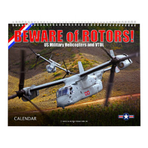 PAS OP VOOR ROTORS! Amerikaanse militaire helikopt Kalender