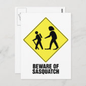 Pas op voor Sasquatch Briefkaart (Voorkant / Achterkant)