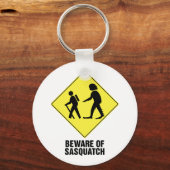 Pas op voor Sasquatch Sleutelhanger (Voorkant)