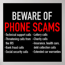 Pas op voor telefonische oplichting - Scam Prevent Poster