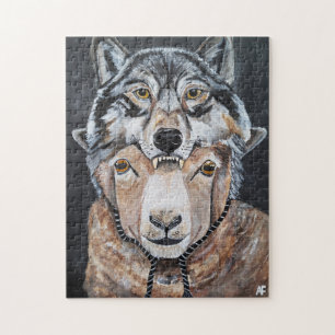 Pas op voor valse alfa's Schilderij van Alfred Fox Legpuzzel