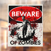 Pas op voor Zombies Raamsticker (Vel 2)