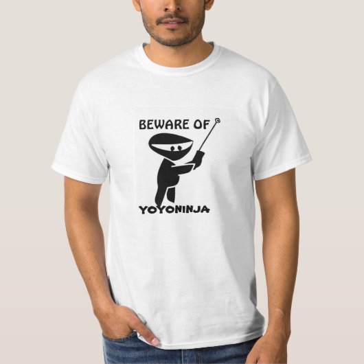 pas op yoyo ninja t-shirt (Voorkant)